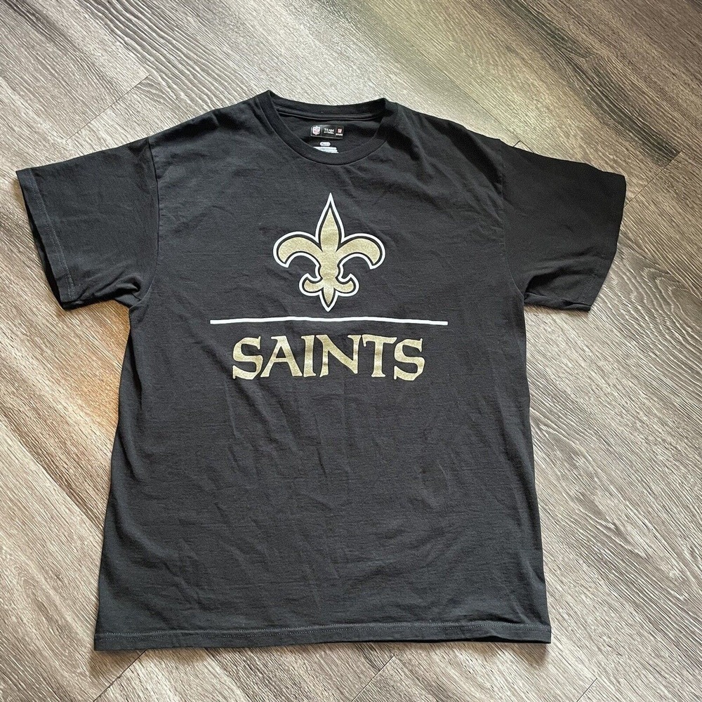 NFL Players Team Apparel New Orleans Saints #9 Drew‎ Brees T-Shirt Adult Large